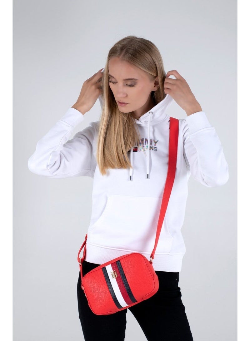 Hilfiger Denim Tommy Hilfiger Women's Shoulder Bag - Red - Image 3