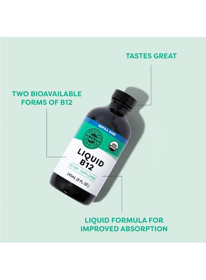 Vimergy Liquid B12 Refill – Fast-Absorbing Brain Support – Energy Support Supplement – USDA Certified Organic, Vegan, Non-GMO – 240 Servings (240 mL) - Image 4