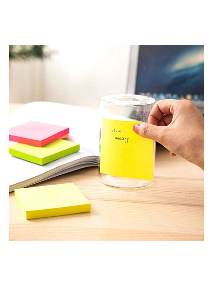 Deli مجموعة 4 حزم من الملاحظات اللاصقة بحجم 3x3 بوصة متعددة الألوان - Image 3