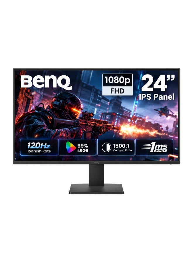بين كيو [موديل 2026] شاشة BenQ GW2491P مقاس 24 بوصة بدقة FHD، لوحة IPS، معدل تحديث 120 هرتز، تغطية 99% من ألوان sRGB، زمن استجابة 1 مللي ثانية MPRT، تقنية حماية العين، معتمدة Eyesafe، منفذ HDMI 1.4، منفذ DisplayPort 1.2، VESA MediaSync، حواف فائقة النحافة، وتقنية تقليل الضوء الأزرق black - Image 1