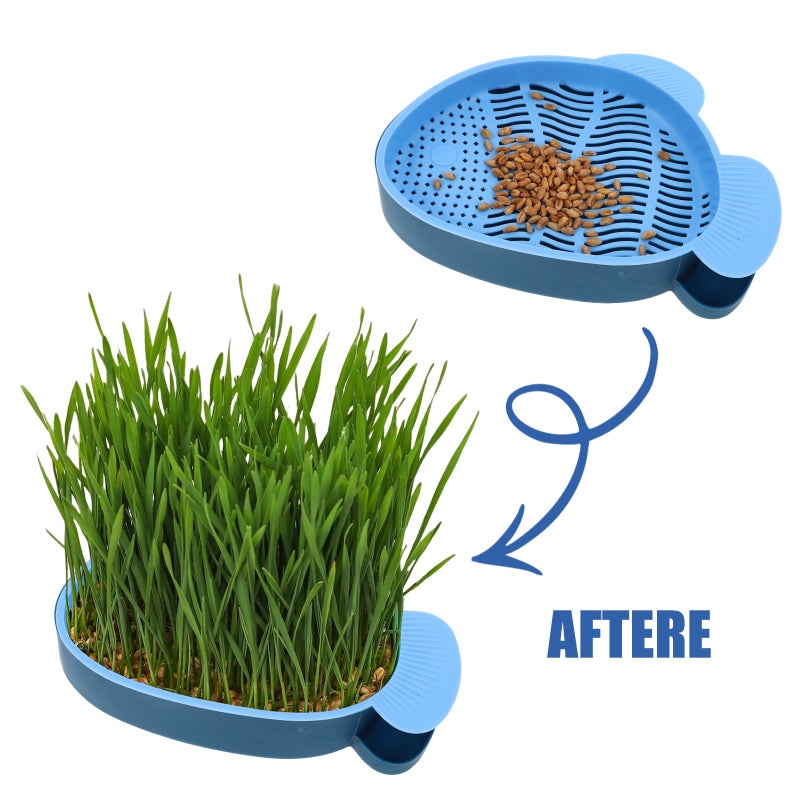 3pcs Practical Cat Plants Box Planting Box Household Cat Grass Plant Nursery Tray - Image 2