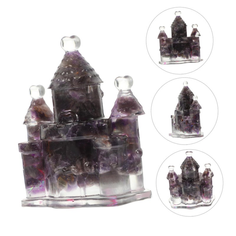 Natural Resin Castle Desktop Phone Holder Sturdy Mobile Rack For Tabletop Hands Free Viewing - Image 5