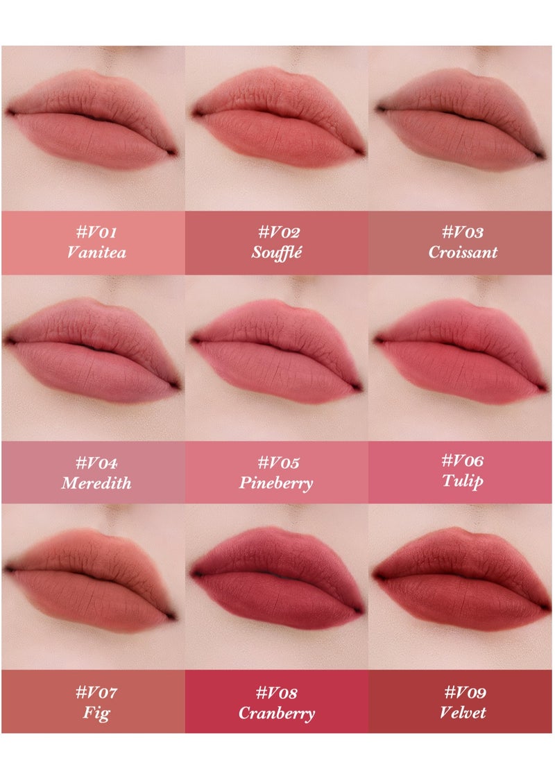 Flower Knows Strawberry Cupid Cake Lip Cream Hydrating Velvet Matte Lipstick Smudge-Proof Creamy Texture-V06 Tulip  - Image 4