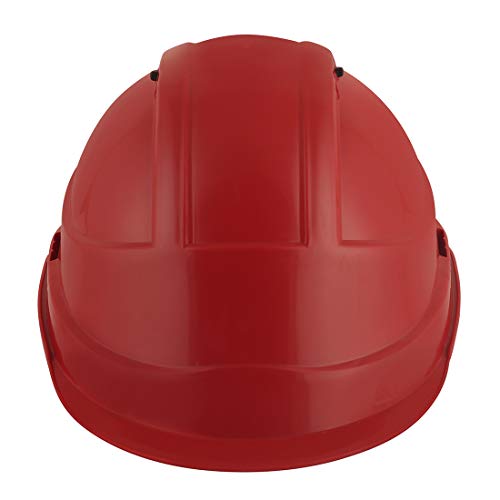 KARAM PN542 Safety Helmet for Men Industrial & Construction Helmet | Ratchet Type Adjustment with Adjustable Chin Strap | Ventilation & Side Slot for Attachment | EN Certified Hard Hat | Red - Image 4