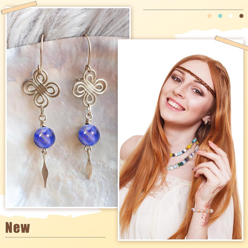 Sureio 1300 Pcs Assorted Glass Beads for Jewelry Making Natural Chip Stone Beads Multicolor Craft for Art Bracelets Necklace Pendants Making SuppliesColorful - Image 3