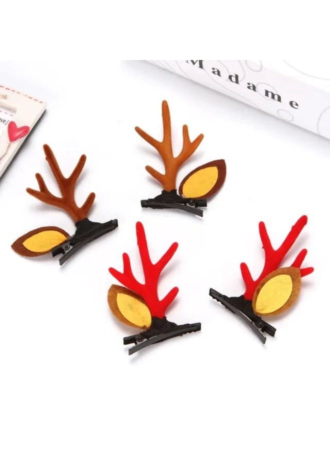 2 Pieces Christmas Hair Clips, Festive Holiday Accessories, Lovely Deer Hairpins - Image 2