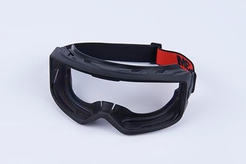 3M GoggleGear Eye Protective Goggle 3000 Series, Clear Scotchgard Anti-Fog/Anti-Scratch Lens, Premium Cloth Strap, TPV Shroud, 1 Pair, GG3301-SGAF, ANSI Z87.1, CSA Z94.3, D3 D4 Rating - Image 1