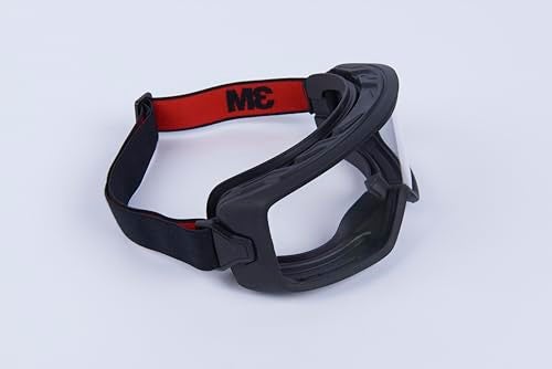 3M GoggleGear Eye Protective Goggle 3000 Series, Clear Scotchgard Anti-Fog/Anti-Scratch Lens, Premium Cloth Strap, TPV Shroud, 1 Pair, GG3301-SGAF, ANSI Z87.1, CSA Z94.3, D3 D4 Rating - Image 3