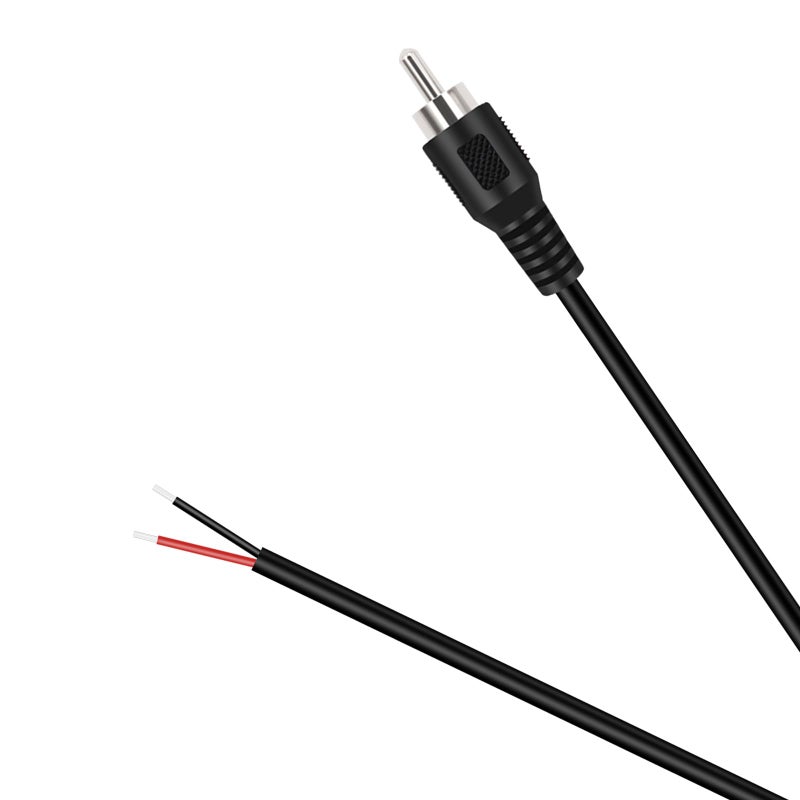 Fancasee 2-Pack RCA Male Plug to Speaker Wire Bare Wire Pigtail Connector Adapter Repair Audio Video RCA Jack Cable for AV Receiver Speaker TV Subwoofer Amplifier - Image 4