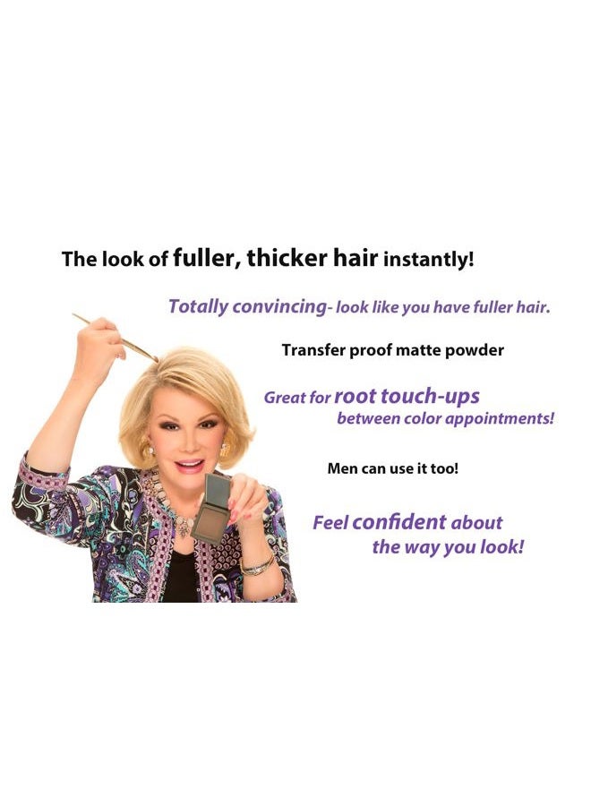 Pmsanzay Joan Rivers Great Hair Day Root Touch Up Powder – Fill-in Powder for Thicker, Fuller Looking Hair (Dark Brunette) - Image 3