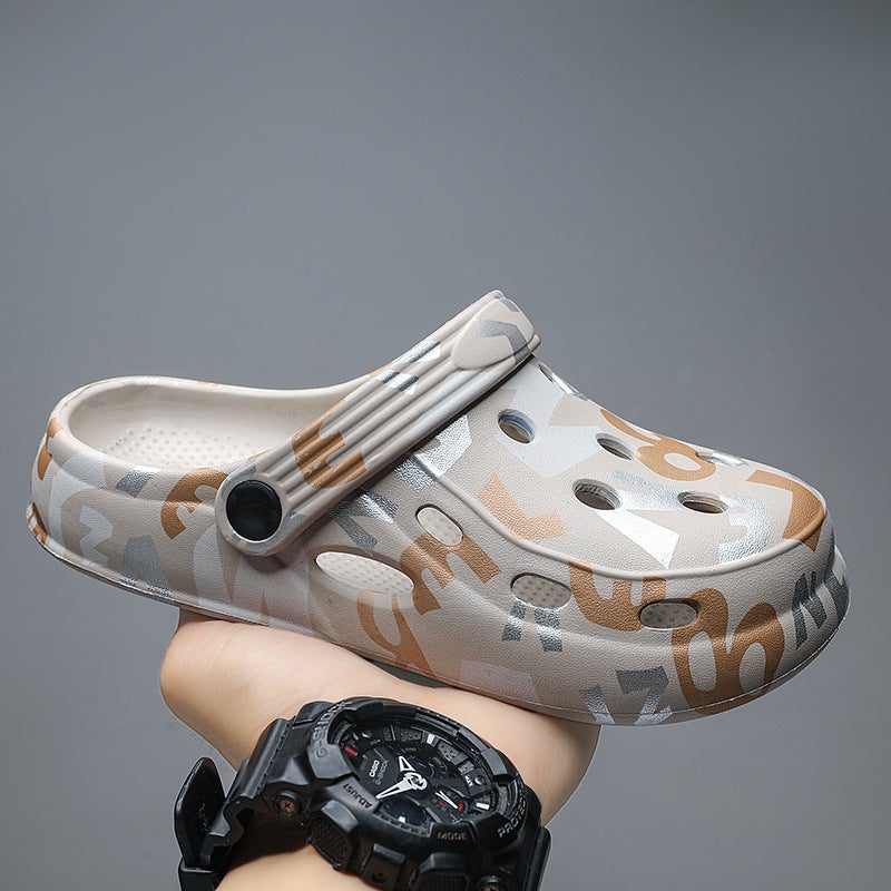 Children'S Cave Shoes New Camouflage Letter Eva Baby Slippers Home Wear Non-Slip Slippers For Boys And Girls - Image 5