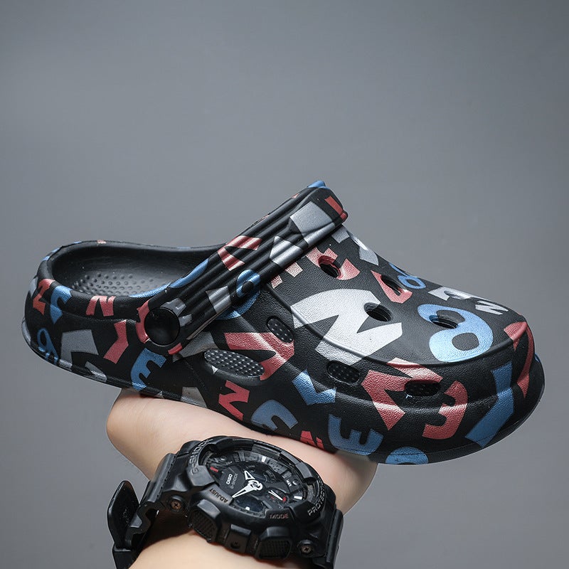 Children'S Cave Shoes New Camouflage Letter Eva Baby Slippers Home Wear Non-Slip Slippers For Boys And Girls - Image 4