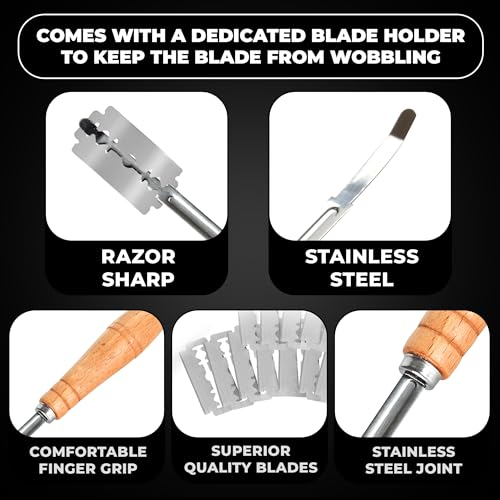 Orblue Bread Lame, Bread Scoring Knife, Bread Lame Dough Scoring Tool for Artisan Sourdough, Lame Bread Tool, Essential Baking Supplies with 12 Blades Included - Image 3