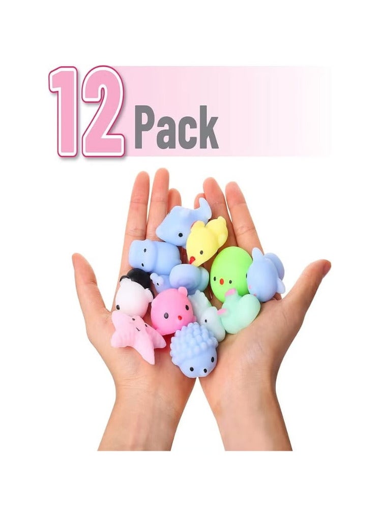 12 Pack Squishy for Kids, Squishy Toy, Squishy Pack Squishy Animals Stress Relief Toy Mini Squishes Small Toys for Kids - Image 2
