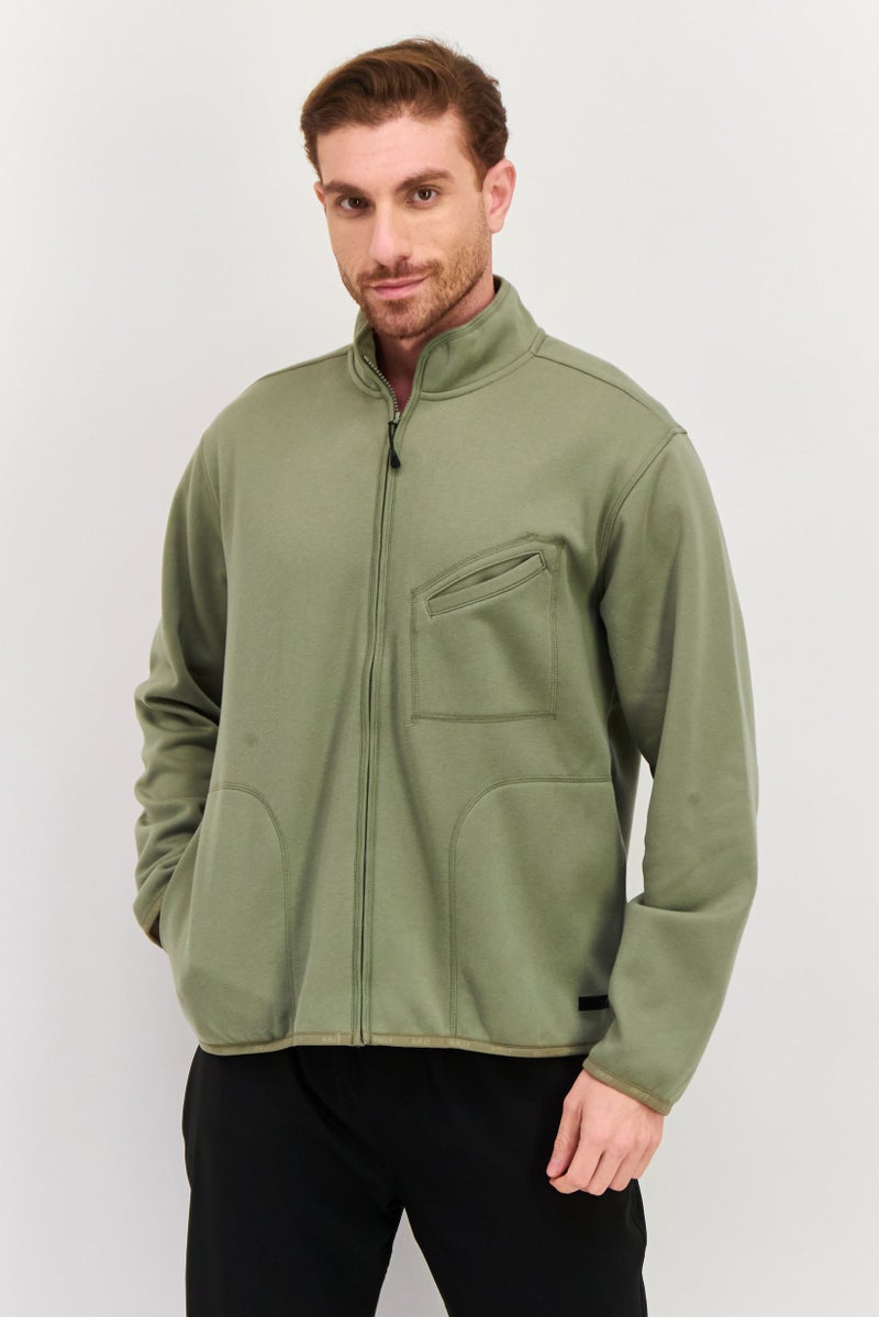 Hurley Men Sportswear Fit Long Sleeve Outdoor Sweatshirt, Olive  - Image 1