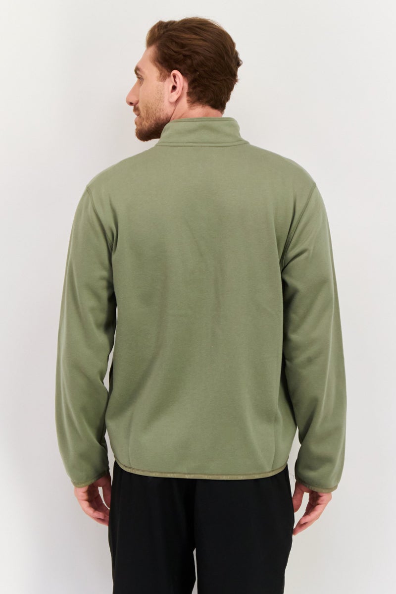 Hurley Men Sportswear Fit Long Sleeve Outdoor Sweatshirt, Olive  - Image 4
