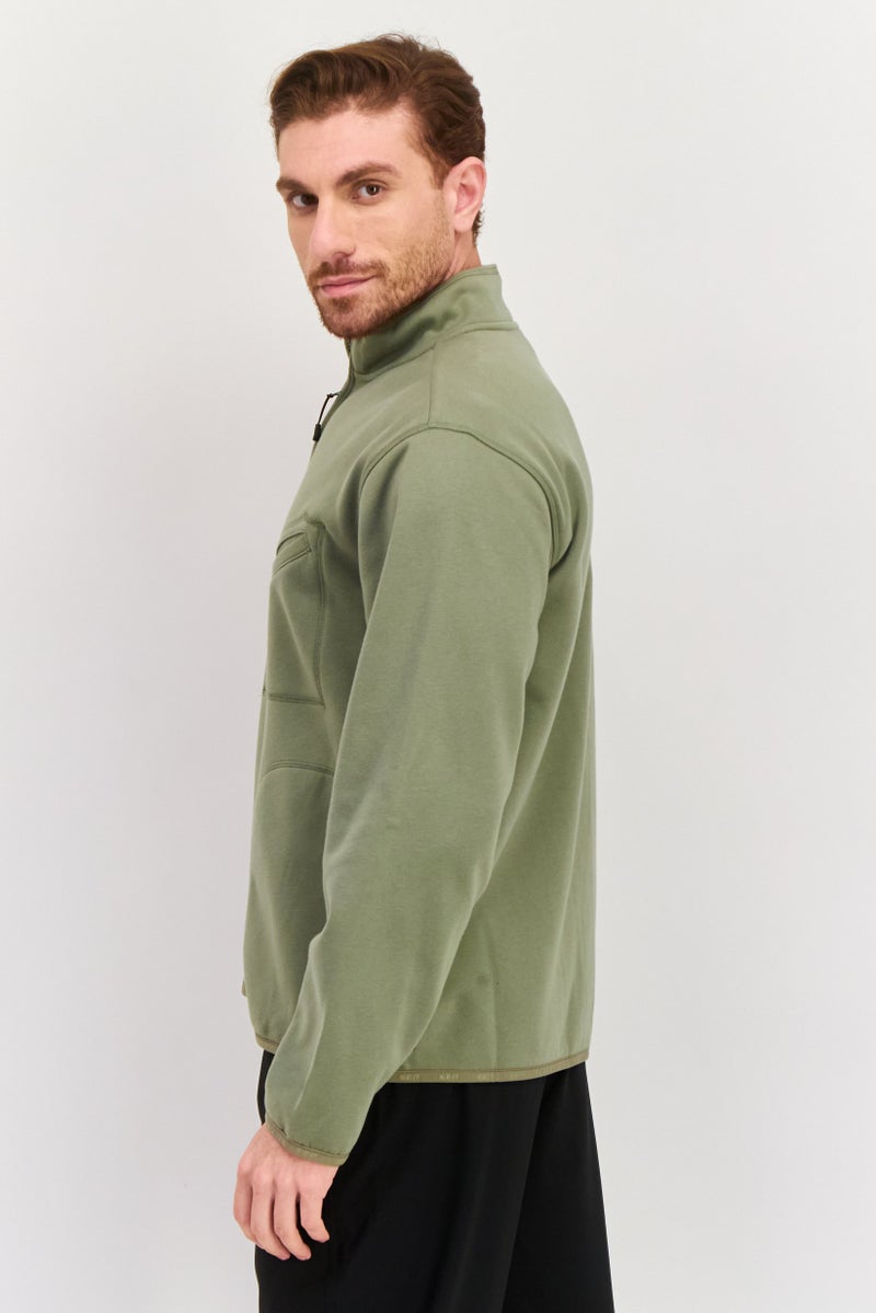 Hurley Men Sportswear Fit Long Sleeve Outdoor Sweatshirt, Olive  - Image 3
