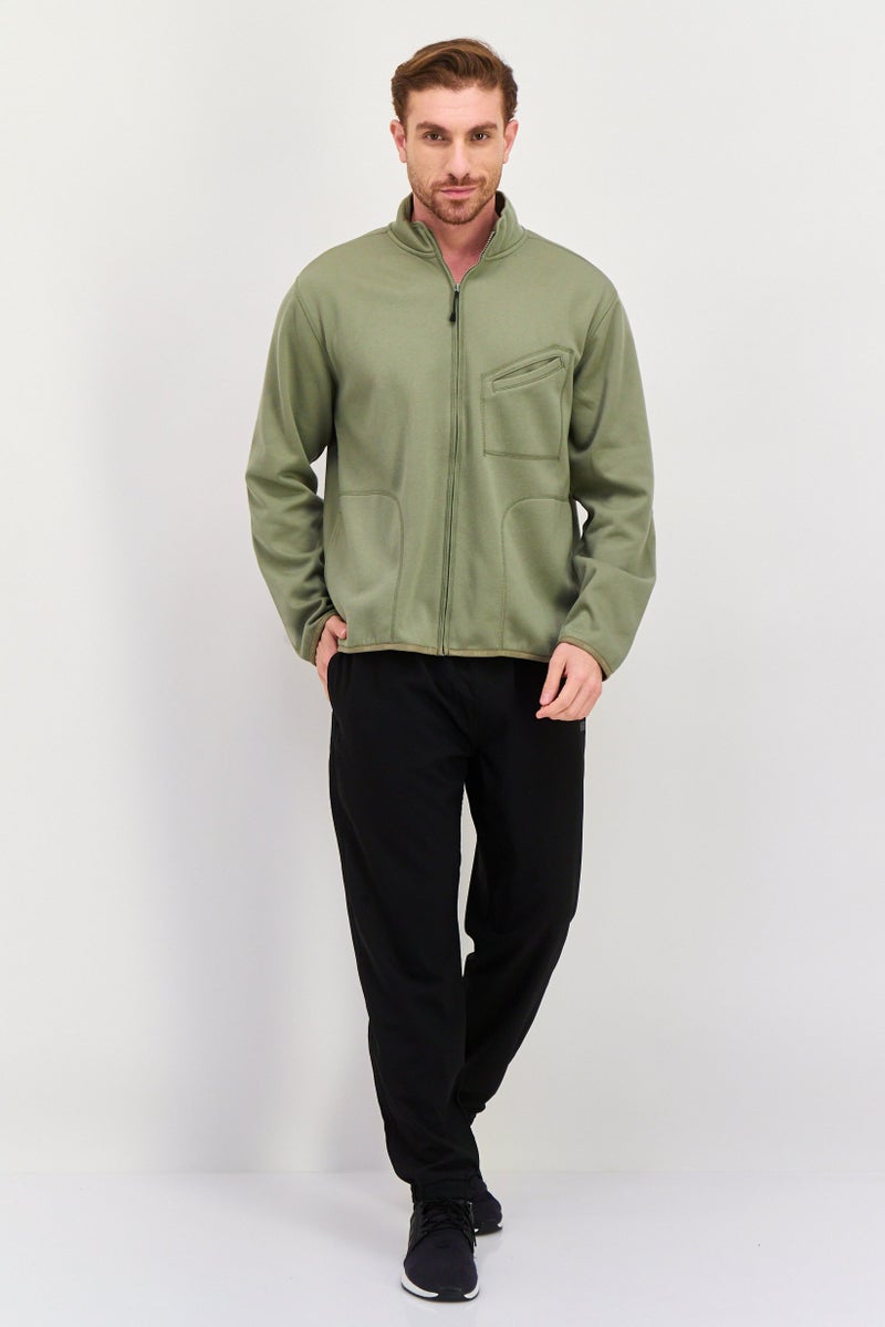 Hurley Men Sportswear Fit Long Sleeve Outdoor Sweatshirt, Olive  - Image 2