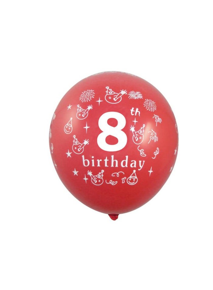 PARTY FUN Happy Birthday Balloon Number -8  - Image 1