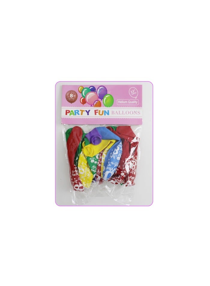 PARTY FUN Happy Birthday Balloon Number -8  - Image 3