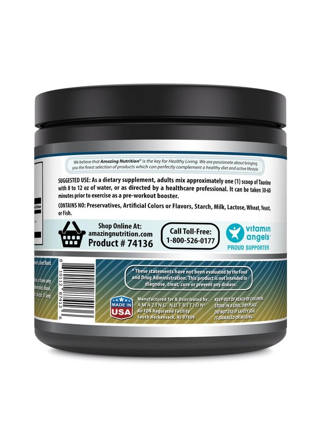 Amazing Nutrition Amazing Formulas Taurine 500 Grams (1.1 Lb) Powder Supplement | 2000 mg Per Serving | 111 Servings | Non-GMO | Gluten Free | Made in USA (Fruit Punch) - Image 3