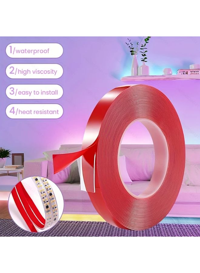 شريط أكريليك أحمر مزدوج الوجه نانو 0.39 بوصة × 393.7 بوصة قوي اللاصق مقاوم للماء والحرارة - Image 3
