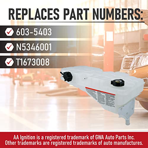 AA Ignition Replacement Coolant Overflow Reservoir Bottle Tank - Compatible with Kenworth and Peterbilt Trucks - W900, T800, T660, T600, 389, 388, 384, 382, 377, 365, 348 - Replaces 603-5403, N5346001, T1673008 - Image 3