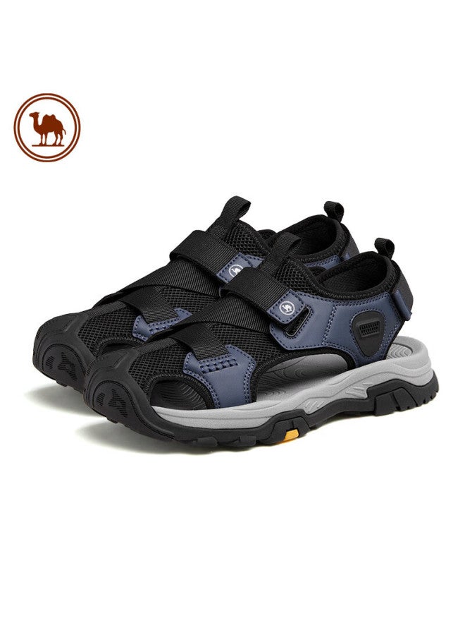 CAMELJEANS Luotuo Brand Men's Outdoor Casual Sandals, Lightweight Breathable Closed-toe Anti-collision Beach Shoes P14m307617 Blue 40 - Image 5