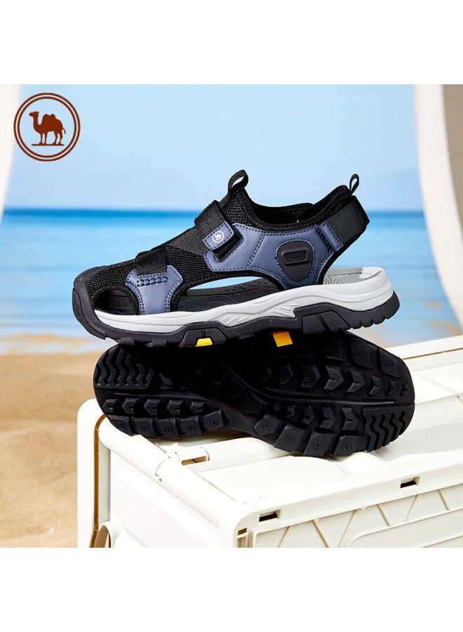 CAMELJEANS Luotuo Brand Men's Outdoor Casual Sandals, Lightweight Breathable Closed-toe Anti-collision Beach Shoes P14m307617 Blue 40 - Image 2