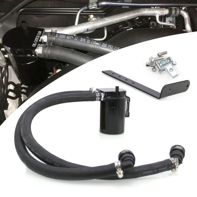Ryanstar Oil Catch Can Kit Oil Separator Reservoir Tank Baffled Compatible With Ford F150 27Eb 35Eb 50L Passenger Side 20112021Raptor 35L Ecoboost 20172021 Expedition 35L Ecoboost 20182021