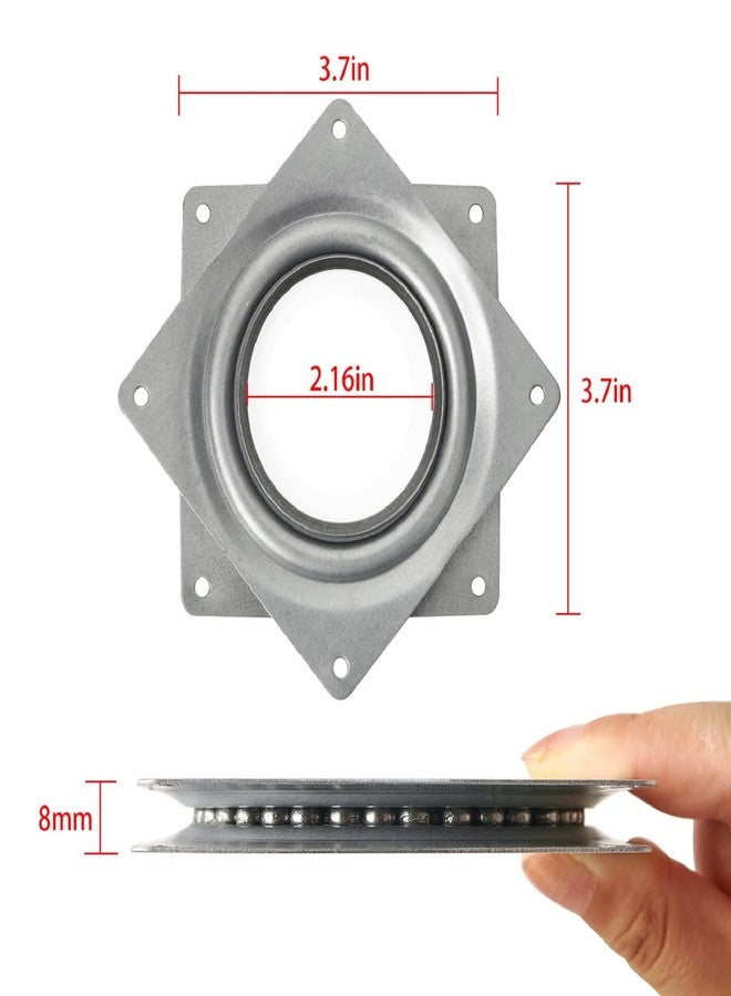 HSTECH 4" Lazy Susan Turntable 300 LBS pounds Steel Ball Bearing Rotating Tray Strong Sturdy Table Cabinet Low Profile - Image 2