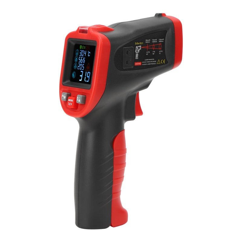 Wintact Infrared Thermometer: 12:1 Distance To Spot Ratio, 0.5s Response Time, Adjustable Emissivity - Durable ABS Material, Colorful LCD Screen, Built-In Flashlight for Dark Environments & Long-Distance Targ - Image 2