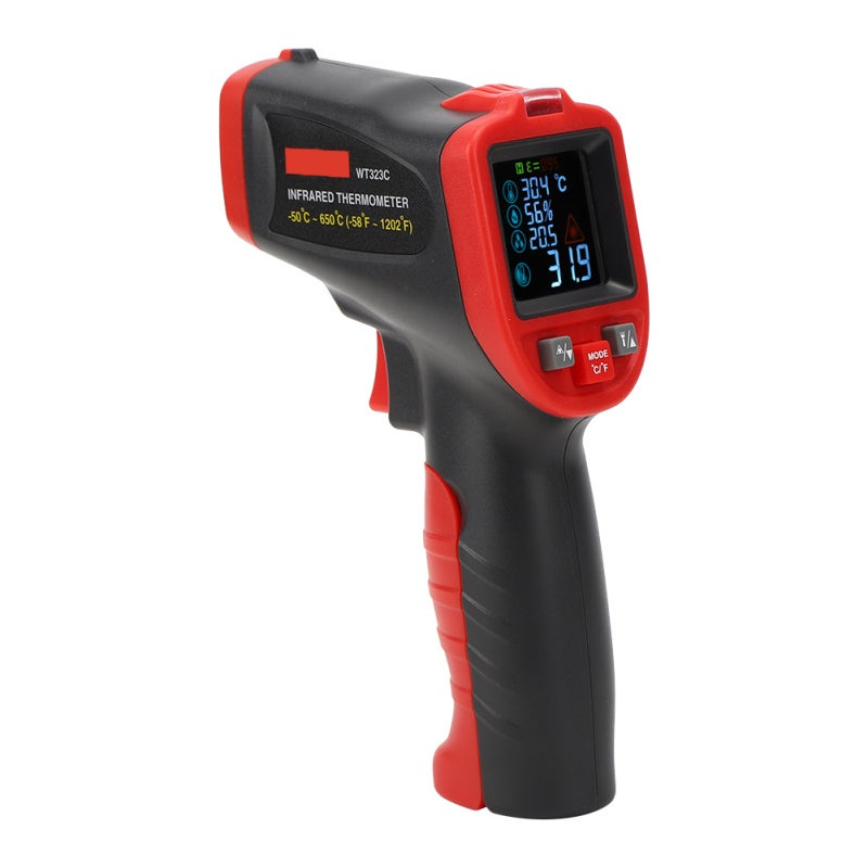 Wintact Infrared Thermometer: 12:1 Distance To Spot Ratio, 0.5s Response Time, Adjustable Emissivity - Durable ABS Material, Colorful LCD Screen, Built-In Flashlight for Dark Environments & Long-Distance Targ - Image 3