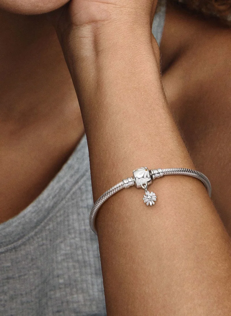 PANDORA Pandora Moments Daisy Flower Snake Chain Bracelet