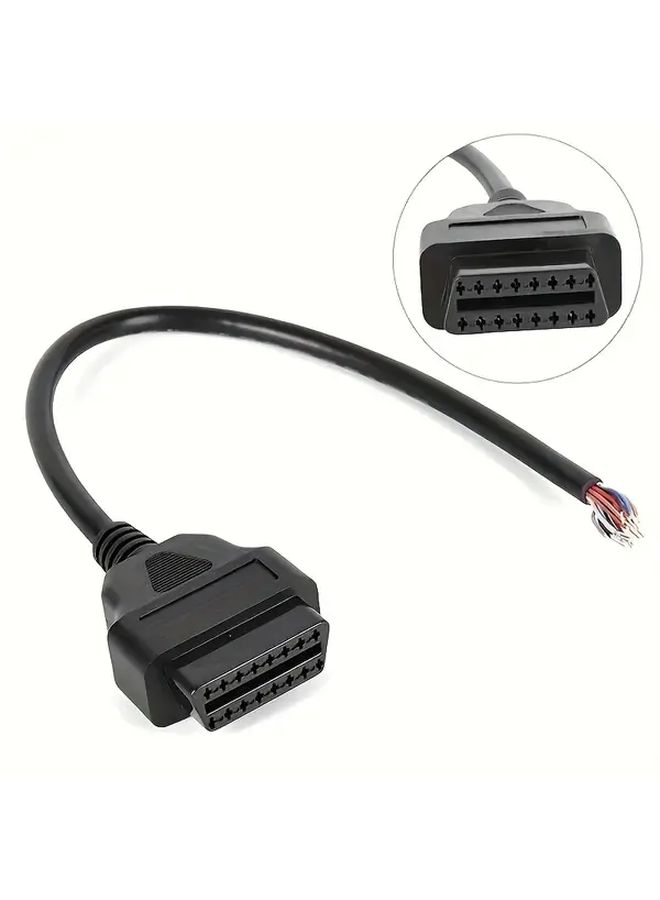OBD2 16 Pin Female Expansion Connector 23.62 Inch Automotive Diagnostic Tool Adapter - Image 1