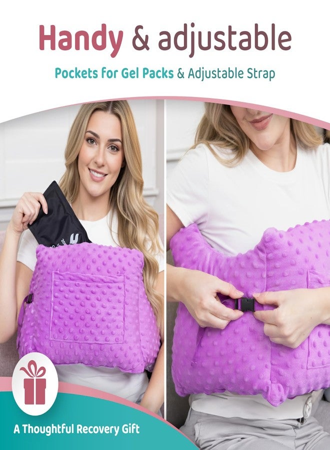 Zomaple Mastectomy Recovery Pillow with Gel Pack & Shower Lanyard - Post-Op Essentials, Breast Augmentation/Reduction & Mastectomy Recovery Supplies - Washable Cover for Comfort & Support - Image 5