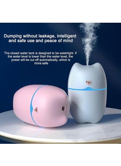 RavSo RavSo 3in1 USB Powered Cute Cat Styled Small Cool Mist Air Humidifier Ultrasonic Aroma Diffuser Set of 12 WaterSoluble Plant Essential Oils Colorful Night Light with 2 Modes A6 Green  - Image 3