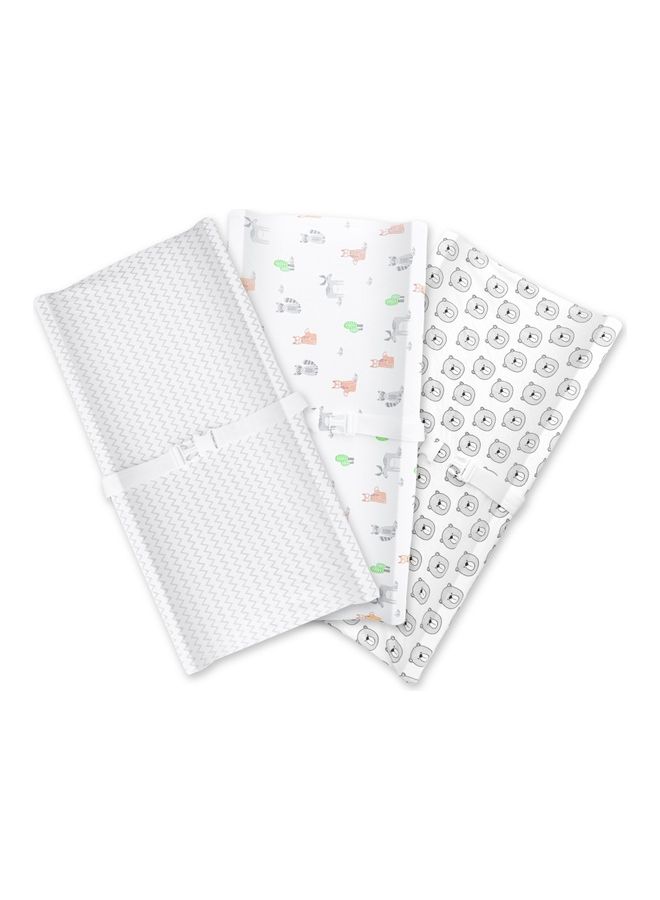 Moon Organic Washable Soft Material Changing Pad Sheets For 0 Month And Above -Pack Of 3 - Image 1
