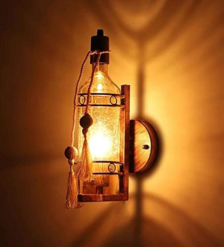 SVDK Wall LightWall Lamp to Decor HomeOfficeDiningCafeRestaurants Bottle Design Copper Antique - Image 1