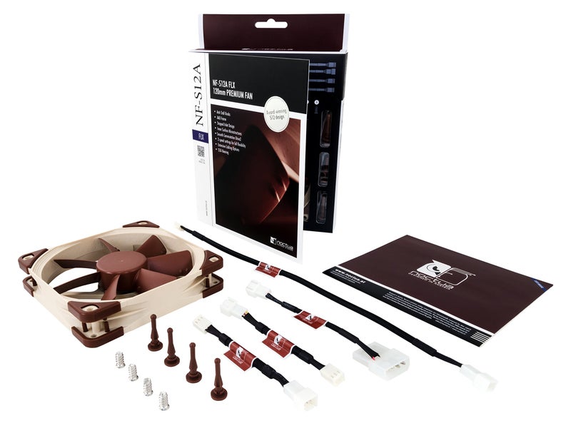 Noctua NF-S12A FLX, Premium Quiet Fan, 3-Pin (120mm, Brown) - Image 3