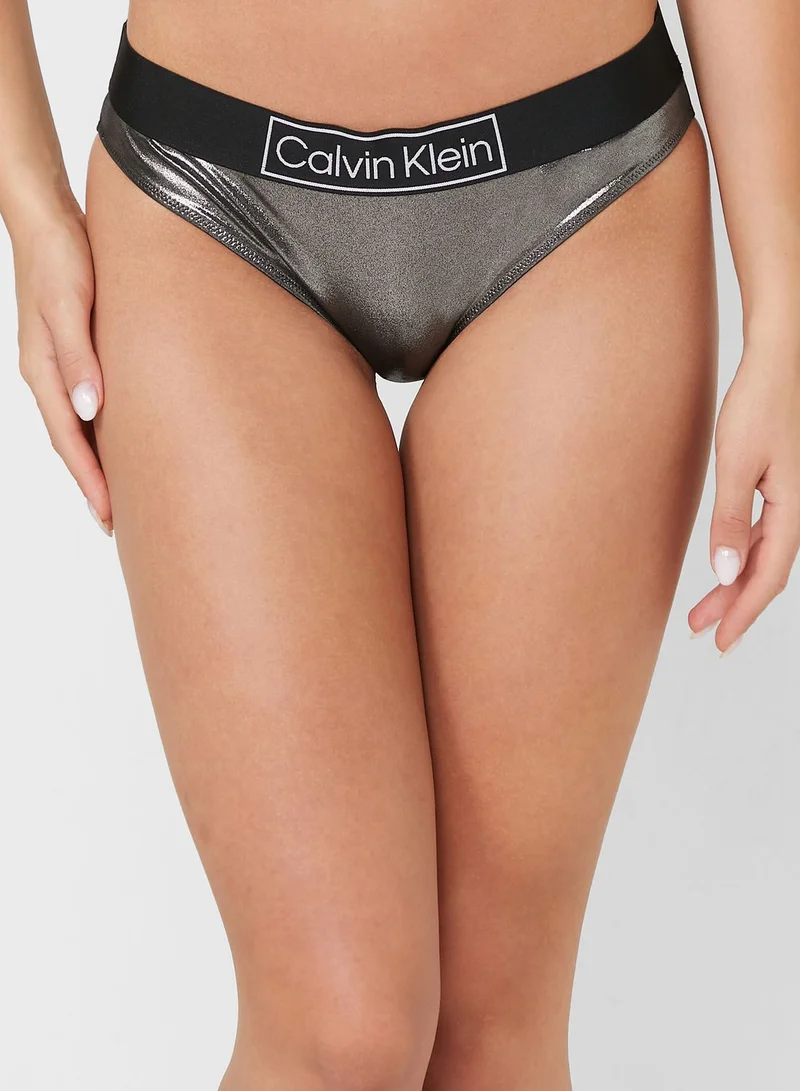 CALVIN KLEIN Logo Band Bikini Bottom