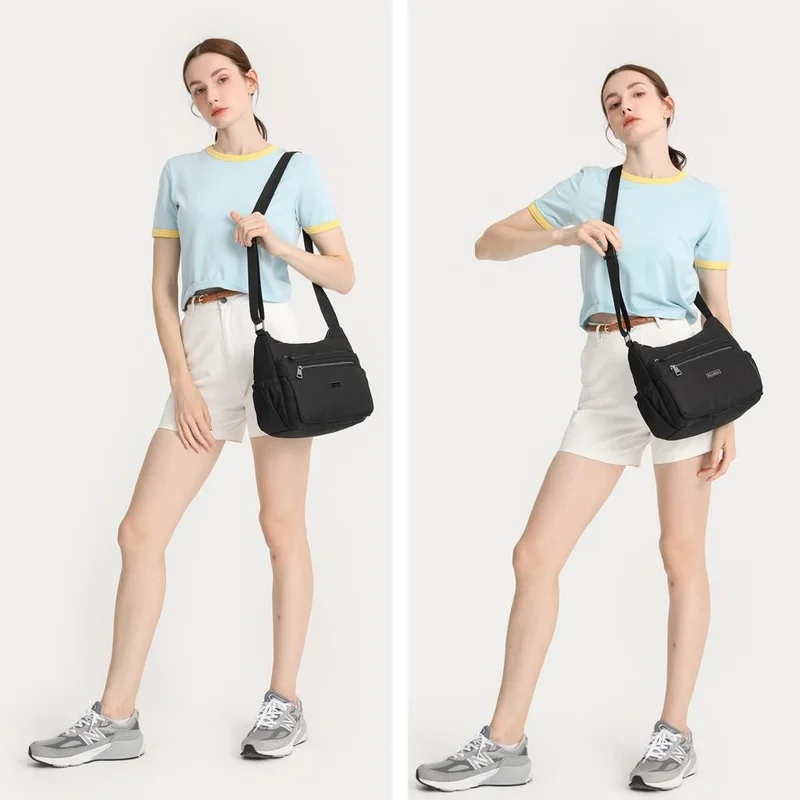 Barcelona Satin Fabric Strap Messenger Bag 2137