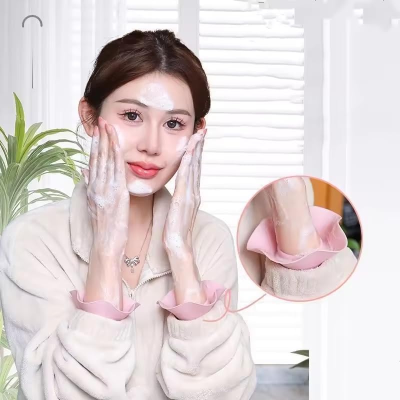 NGEL Silicone Face Washing Whristbands || Splash Proof Spa Facial Cuff Sleeves, Keep Clean & Dry || Waterproof Wrist Guard for Bathing, Hair Washing & Household Chores (Silicone Wristband) - Image 3