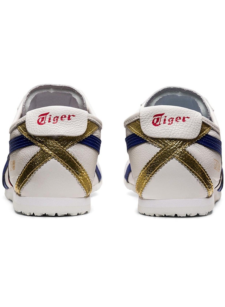 تايجر حذاء تدريب تايجر مكسيكو 66 للجنسين باللون الأبيض والذهبي والأزرق - Image 2