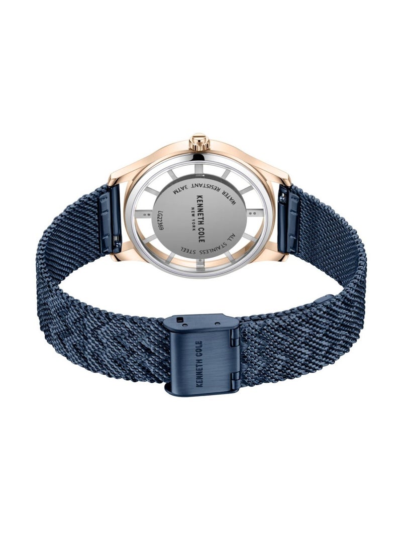 Kenneth Cole Men New York Blue Stainless Steel Band KCWLG2236903 - Image 3
