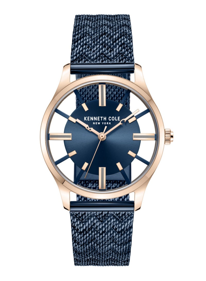 Kenneth Cole Men New York Blue Stainless Steel Band KCWLG2236903 - Image 1