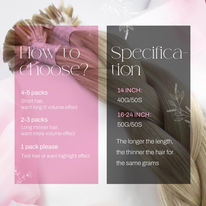 Moresoo K Tip Hair Extensions Human Hair Highlight Ash Blonde Mixed Bleach Blonde U Tip Hair Extensions Human Hair 50G/50S 20 Inch - Image 3