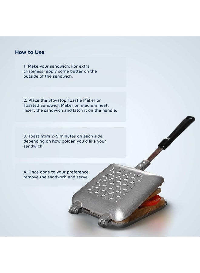 Jean-Patrique Jean-Patrique Stovetop Toastie Maker & Toasted Sandwich Maker  - Image 4