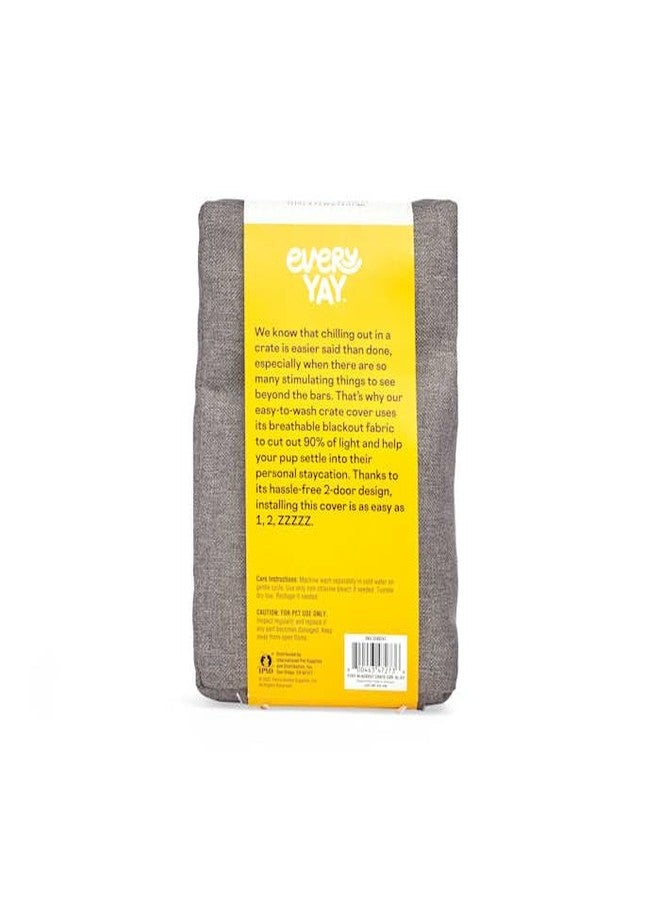 EveryYay Happy Place Grey Blackout Dog Crate Cover 43.25" L X 29" W X 29.5" H - Image 3