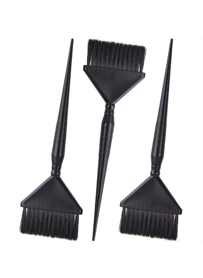 Salon Supply Co 3 Extra Wide Hair Dye Brushes - Hair Color Brush Applicator Set - Hair Dye Brush Applicator - Hair Coloring Brush - Hair Root Touch Up Brush (Black) - Image 1